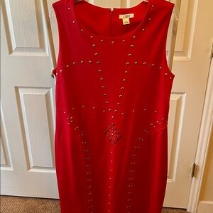 Cato Red Studded Mini Dress